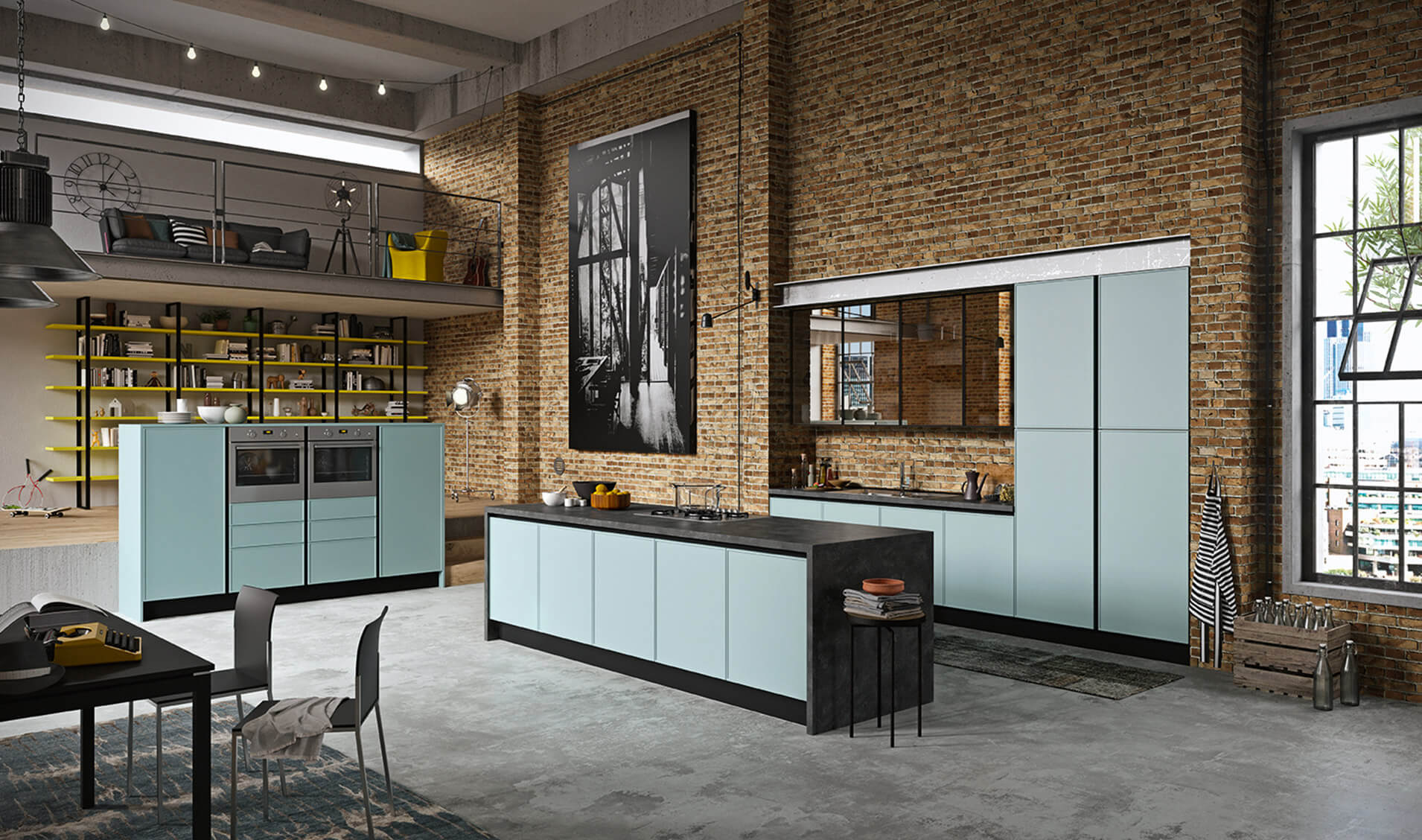 Modele quadro - meuble cuisine couleurs